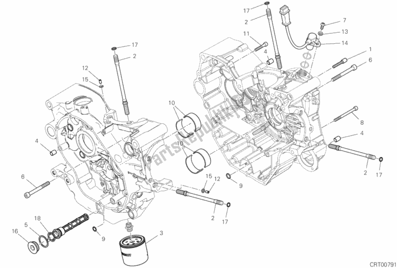 Wszystkie części do 09b - Para Pó? Skrzyni Ducati Scrambler 1100 USA 2018